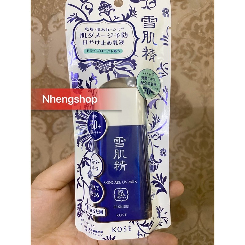 [Bản nội đia] Kem Chống Nắng Kose Sekkisei Milk SPF 50+ PA++++