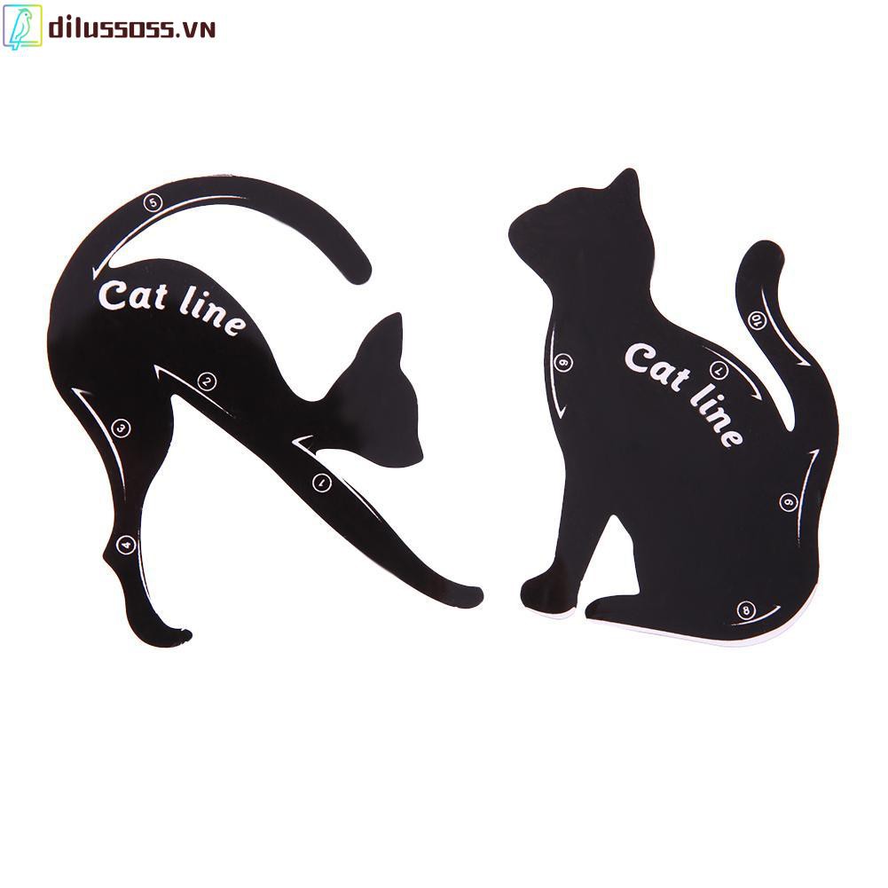 (Hàng Mới Về) Set 2 Khuôn Kẻ Mắt Hình Mèo Dễ Thương