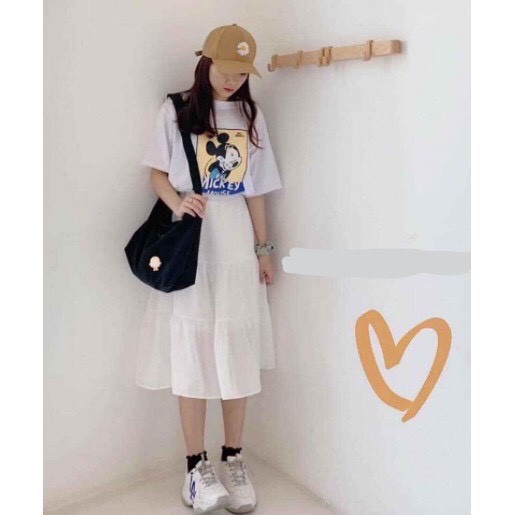 [ Mã FADIRECT5K giảm 5K đơn bất kỳ] Chân váy🦋SALE🦋 Dáng dài vintage siêu hot obiking hai màu đen trắng V13 | BigBuy360 - bigbuy360.vn