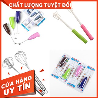 [GIÁ SỈ] MÁY CẦM TAY - DỤNG CỤ ĐÁNH TRỨNG, PHA CAFE BẰNG NHỰA, INOX 304 [SALE]