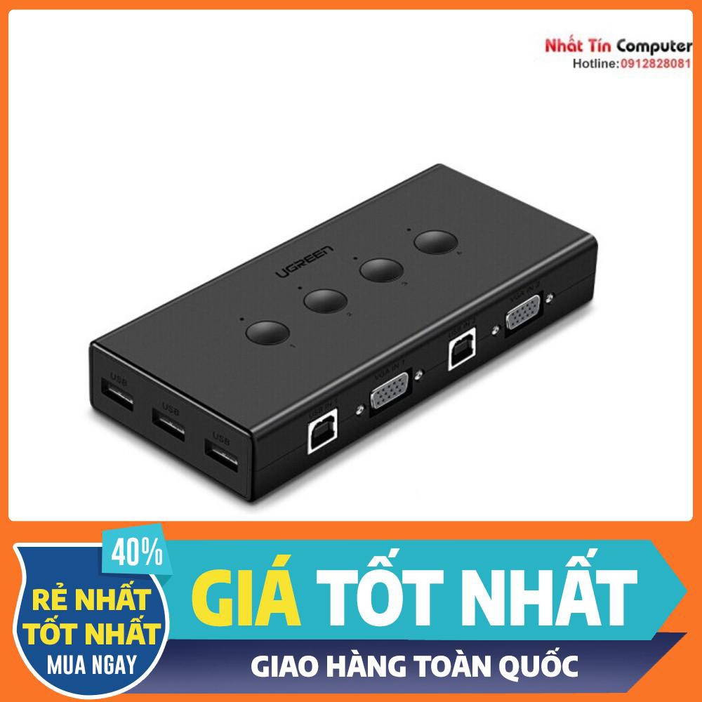 Bộ chuyển tín hiệu 4 CPU dùng 1 màn hình KVM Switch USB Chính hãng Ugreen 50280