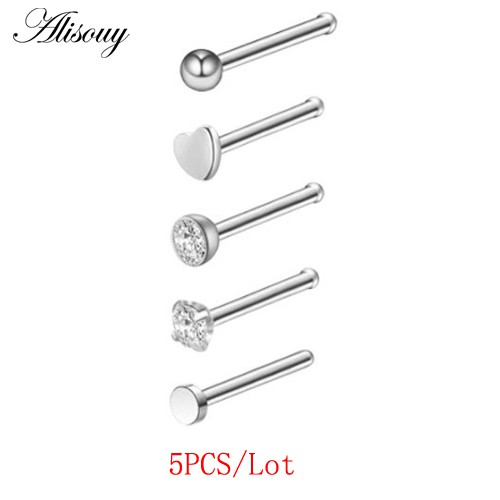 Alisouy Mới 1 Thép 20G Giả Mũi Nhẫn Giả Septum Nhẫn Vòng Nostril Daith Xuyên Kẹp Giả Trên Mũi Nhẫn Oreja Piercings Trang Sức