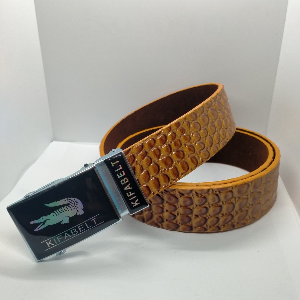 🎁FREESHIP🎁 Thắt lưng da pu vân cá sấu tròn- thắt lưng nam cao cấp