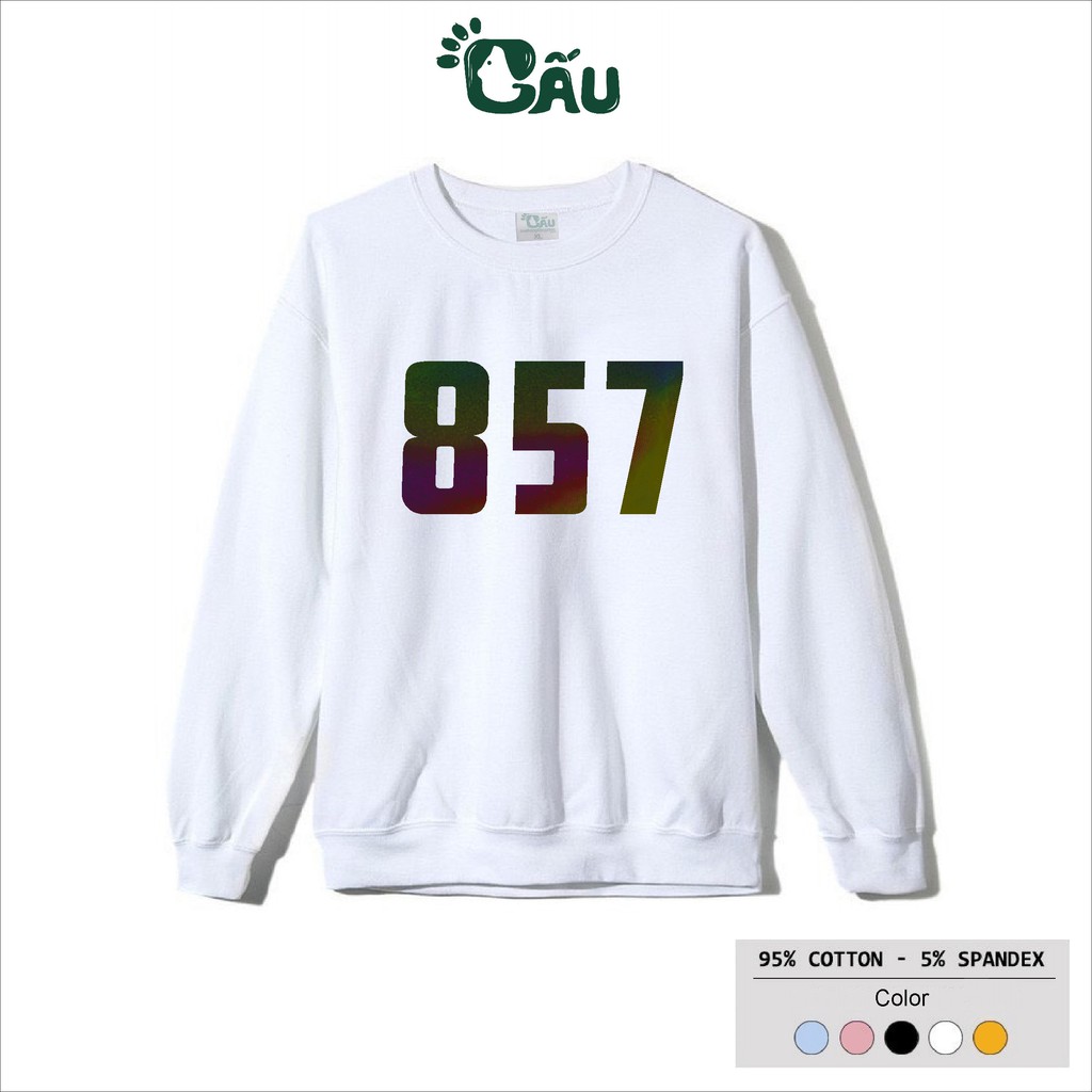 Áo sweater GẤU 194 vải thu đông co dãn, dày dặn mềm mịn form rộng phong cách Unisex - 857 | BigBuy360 - bigbuy360.vn