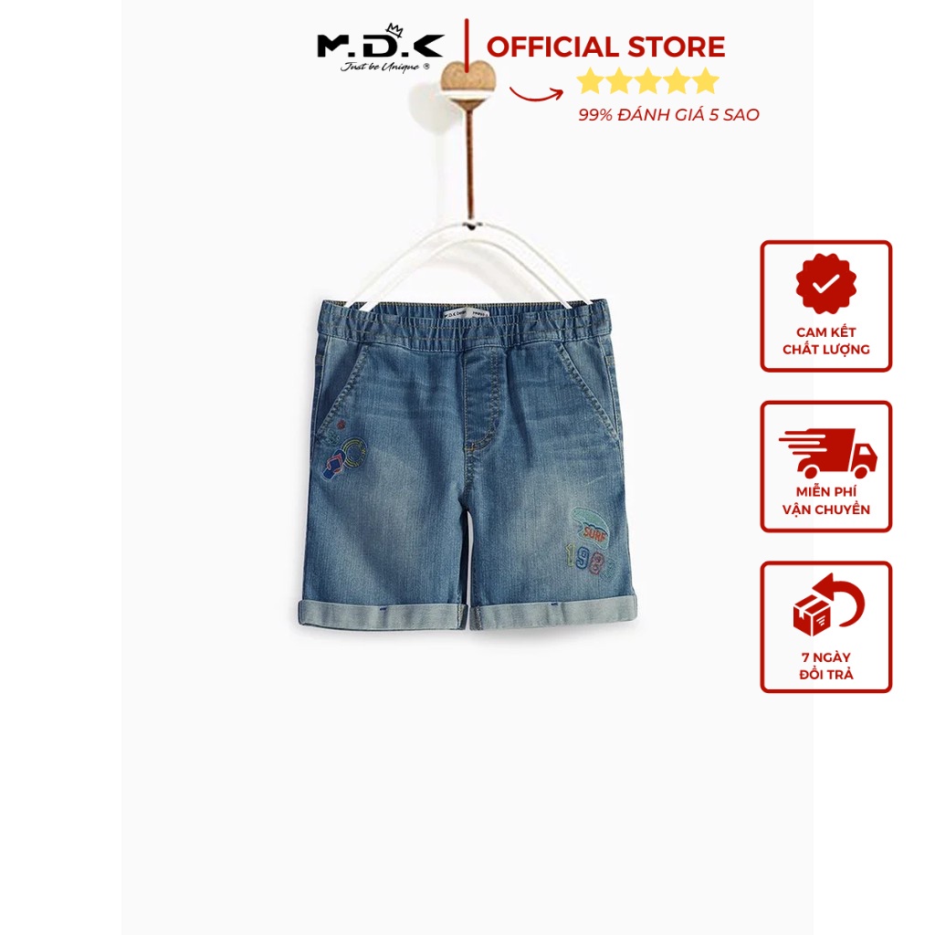 Quần Short Bé Trai M.D.K Embroidered pull on bermuda M.D.K - phong cách, cá tính