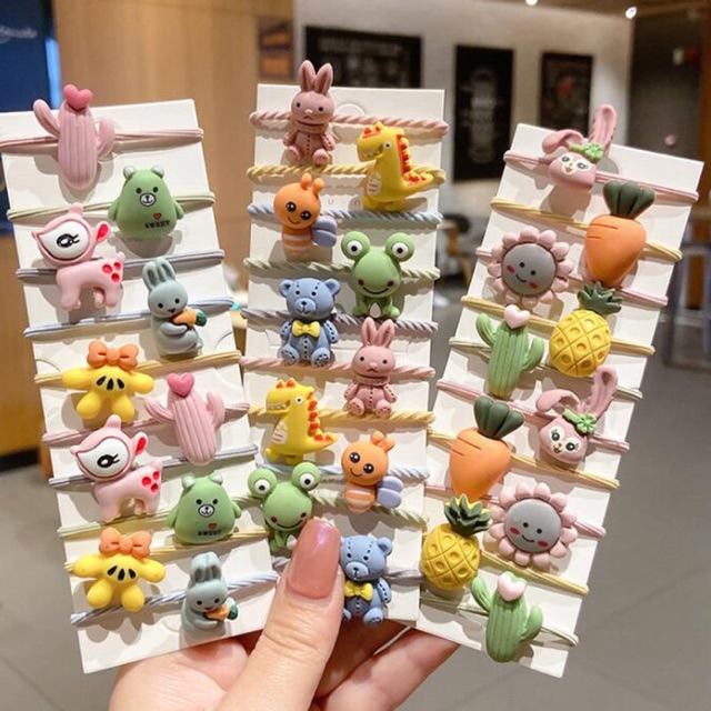 Vỉ 10 dây buộc tóc cho bé gái