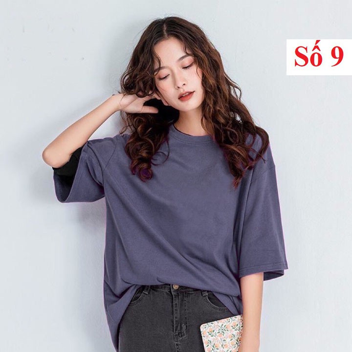 ÁO THUN TRƠN form rộng 9 màu  🔺FREESHIP🔺 Áo phông nữ chất đẹp, thun cotton, mịn, mát, sành điệu Mã: M51