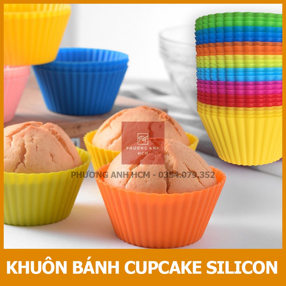 Khuôn Cupcake Silicon/ Khuôn Làm Bánh Bông Lan Cupcake, Muffin, Thạch, Rau Câu (7cm) | WebRaoVat - webraovat.net.vn