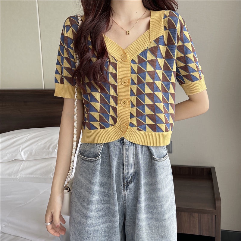 Áo Khoác cardigan Dệt Kim Mỏng Tay Ngắn JL-TX-290
