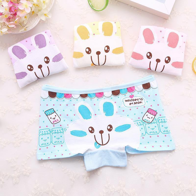 Quần chip đùi cho bé, Quần chip đùi cotton hình thỏ nhiều màu sắc bé gái 2-10 tuổi chất cotton nhẹ mát Baby-S - SC001