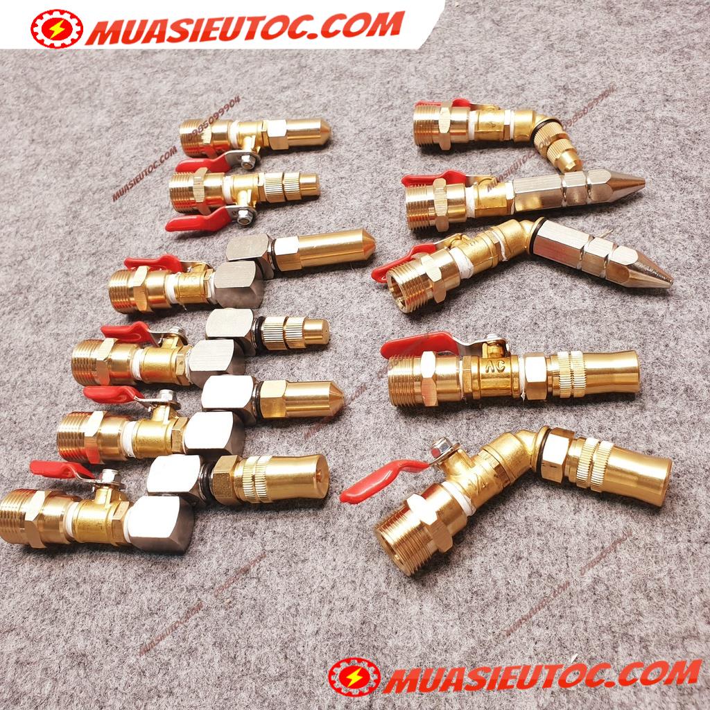 Khớp ren nối inox chỉnh góc xoay 360 độ ren 14mm tiện lợi cho béc xịt rửa cao áp vệ sinh điều hoà máy xịt rửa áp lực