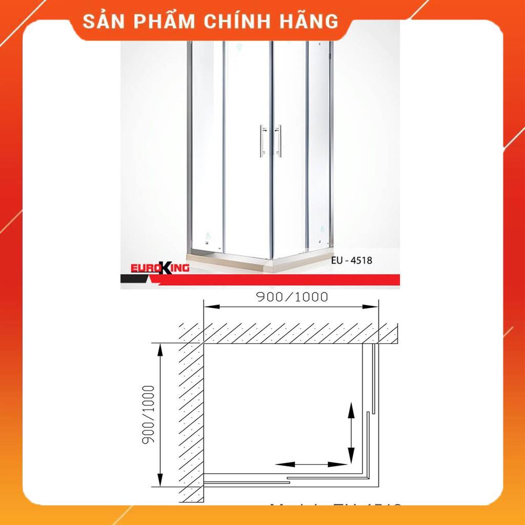 (FREESHIPP) Phòng tắm vách kính cường lực Euroking EU- 4518