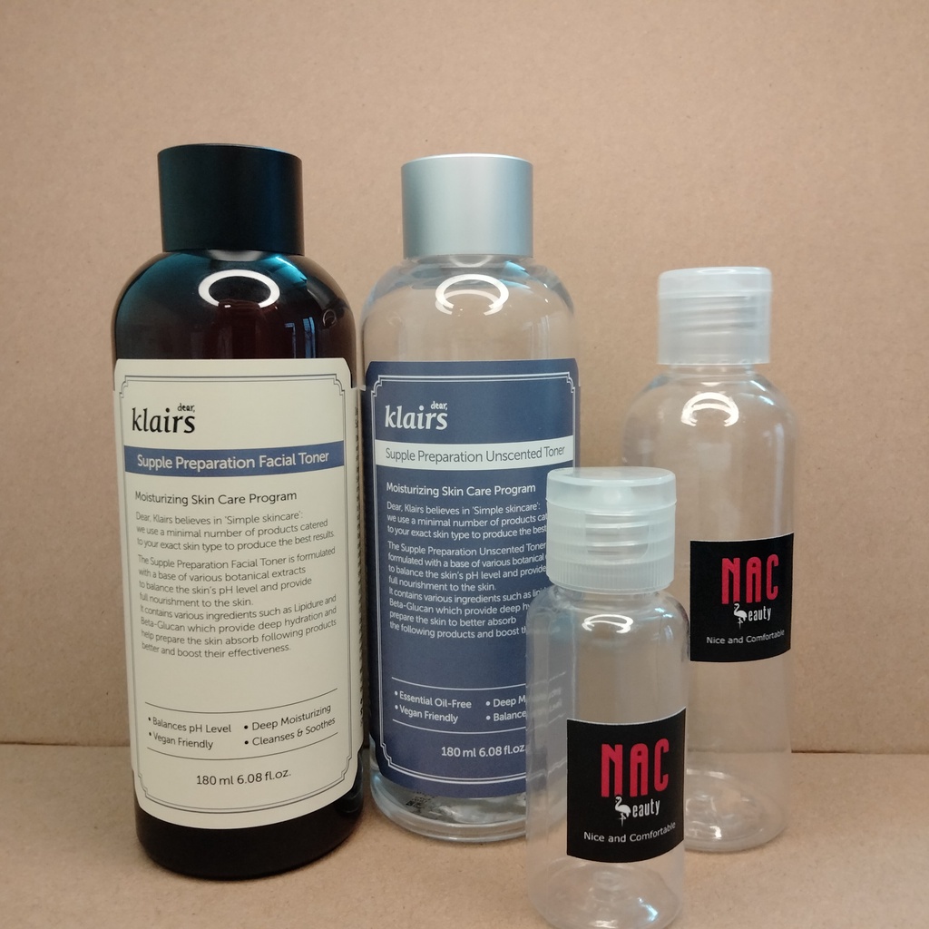 Nước hoa hồng Dưỡng Ẩm Da không mùi Klairs Supple Preparation Unscented Toner 180ml