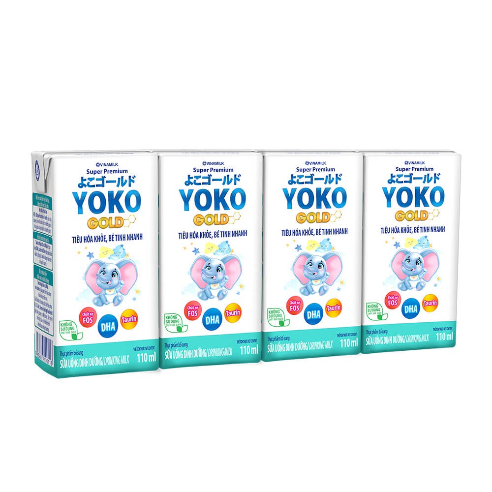 Sữa Bột Pha Sẵn YOKO Vinamilk Lốc 4 Hộp 110ml