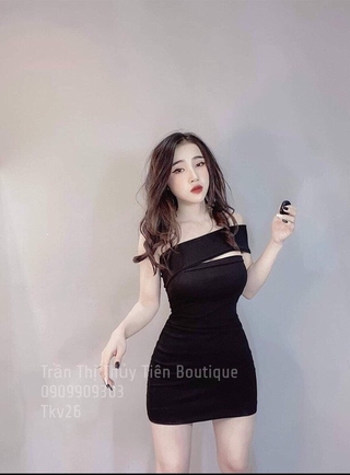 Đầm Body Chất Liệu UMI Cúp Ngực Khoe Vóc Dáng Trẻ Trung Cá Tính.Qc