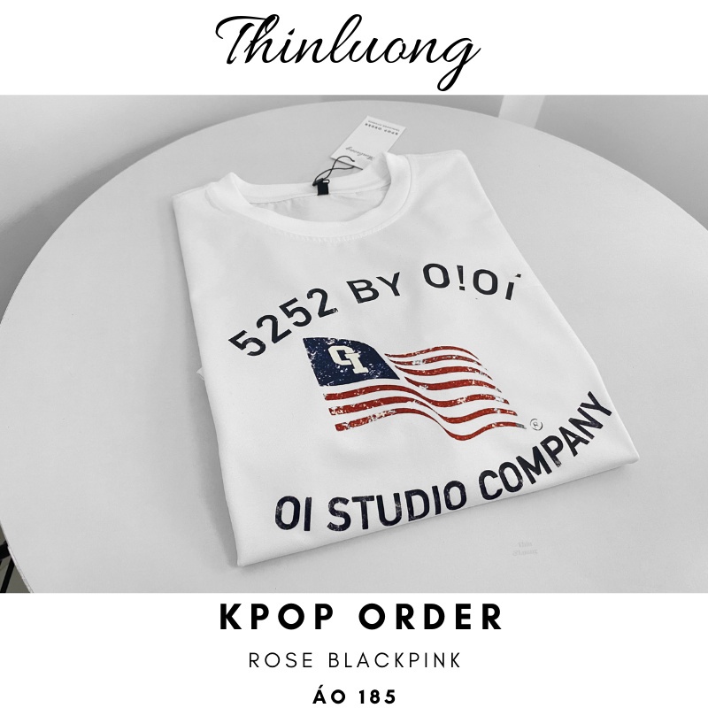 (Sẵn )Áo thun trắng dáng croptop in hình giống Rose Blackpink
