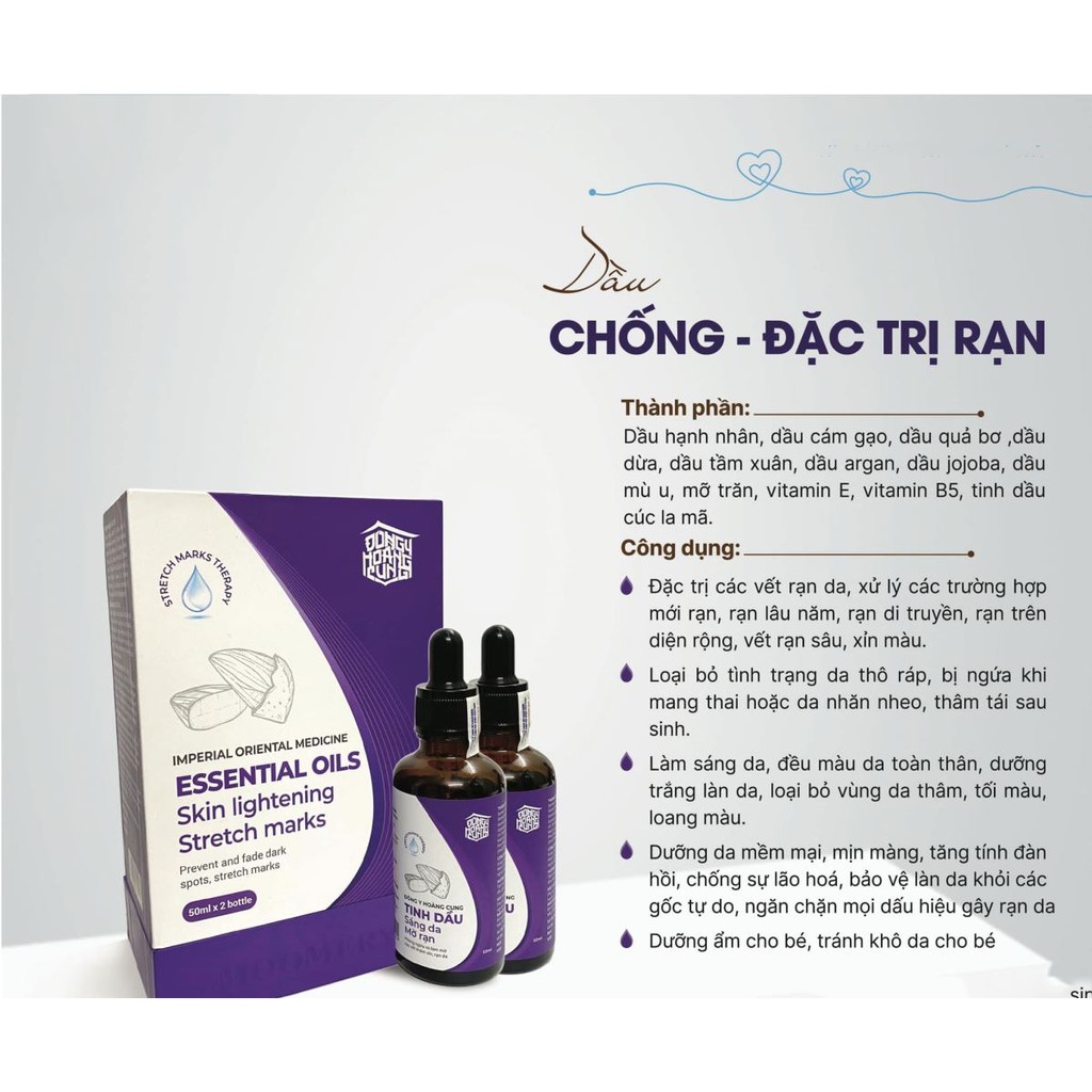DẦU HỖ TRỢ LÀM MỜ RẠN DA SAU SINH  ĐÔNG Y HOÀNG CUNG - Nature Việt Nam | BigBuy360 - bigbuy360.vn