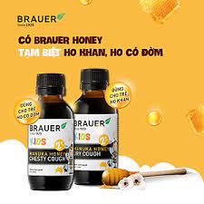 Thương hiệu: Brauer Siro hỗ trợ điều trị ho đàm cho trẻ Brauer Kids Manuka Honey Chesty Cough 100ml  Chai 100ml