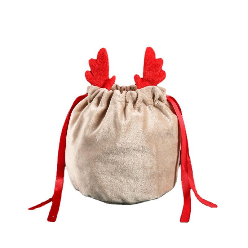 Túi Antler Túi quà tặng trang trí tiệc Trang trí nội thất Túi đóng gói quà tặng phổ thông Bunny Túi nhung di động Túi kẹo Giáng sinh sáng tạo