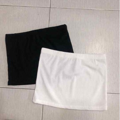 Áo ống trơn - MIN Boutiques - Ảnh thật - 2 màu đen hoặc trắng