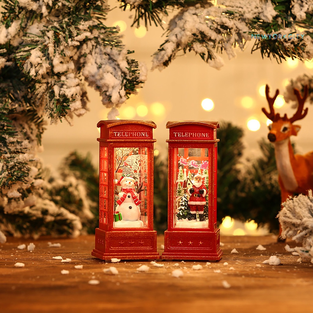 Đồ Trang Trí Giáng Sinh Điện Thoại Hình Ông Già Noel Hoạt Hình Bằng Nhựa Phát Sáng