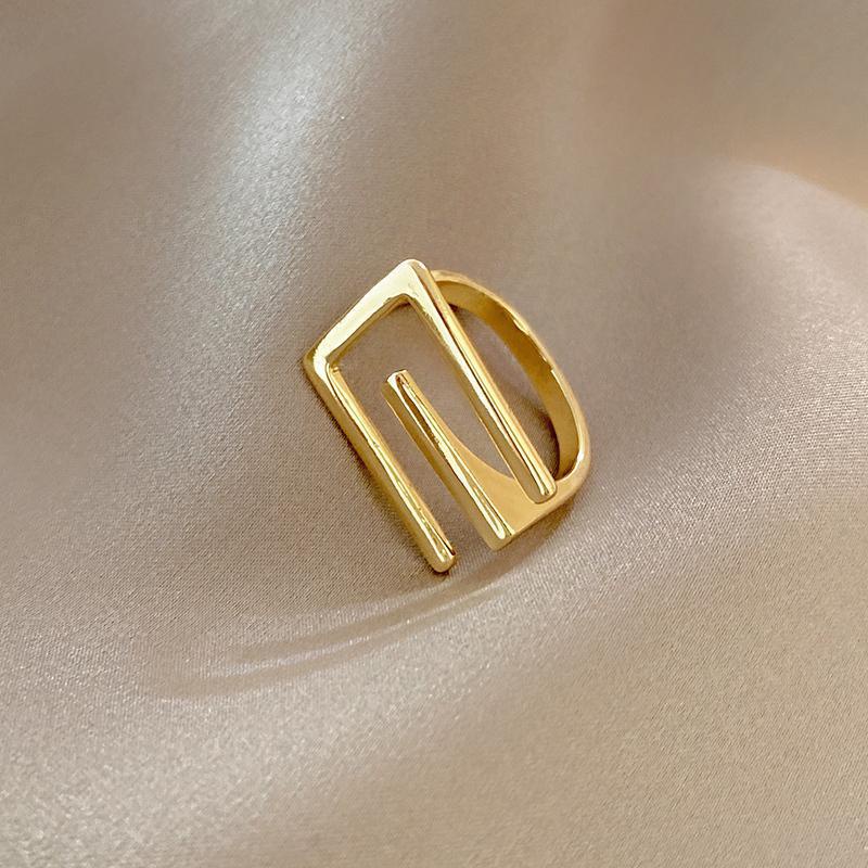 Nhẫn đeo ngón trỏ dạng mở đơn giản sang trọng phong cách Nhật Hàn cổ điển