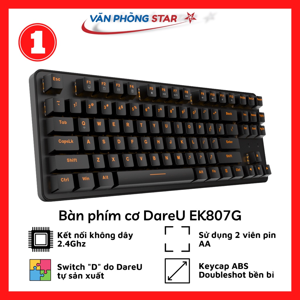 Bàn phím cơ DareU EK807G chính hãng