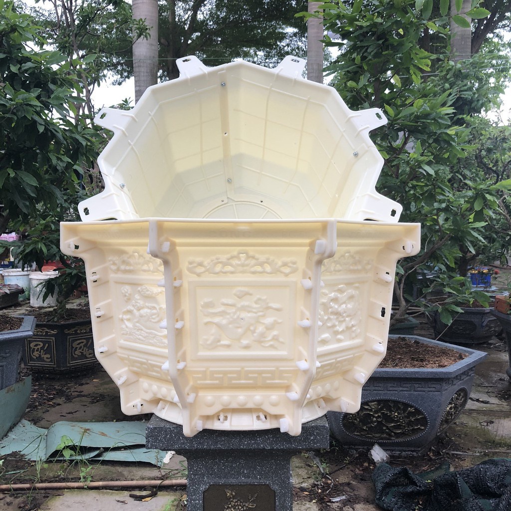 Khuôn đúc chậu cảnh bát giác 59 không Chân Đôn