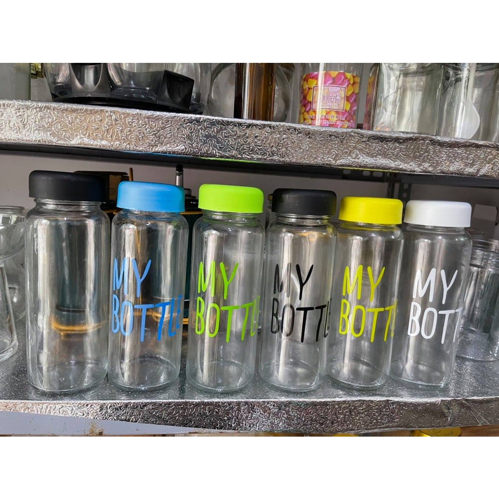 CHAI THỦY TINH MYBOTTEL MIỆNG RỘNG NẮP NHỰA SIÊU TIỆN LỢI 420ml