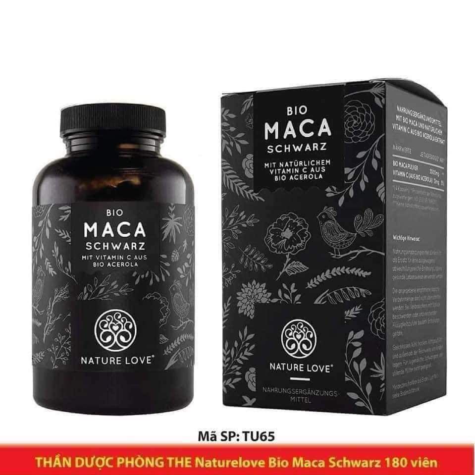Viên uống NATURELOVE BIO MACASCHWARZ 180 Viên, tăng cường sinh lực ham muốn cải thiện sinh sản tốt cho cả nam và nữ