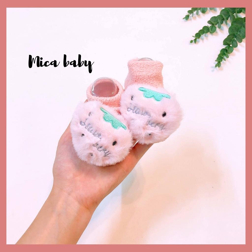 Tất vớ bông xù hình thú siêu đáng yêu cho bé Mica baby
