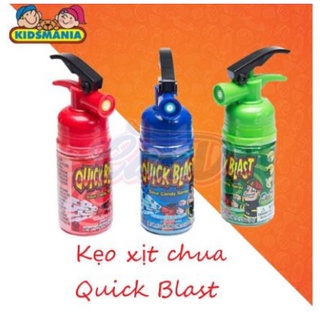 Kẹo xịt chua bình cứu hỏa quick blast mỹ