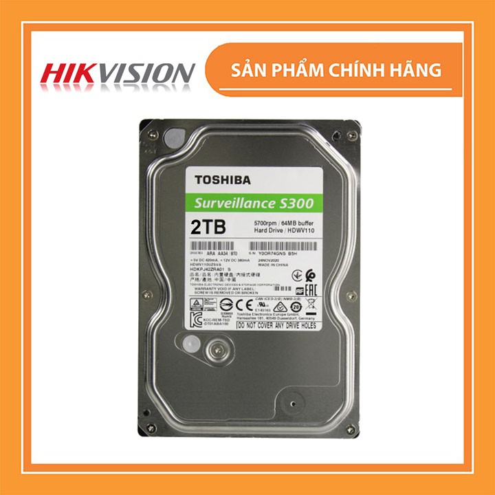 Ổ CỨNG HDD TOSHIBA 1TB/ 2TB 3.5 CHÍNH HÃNG - CHUYÊN DỤNG CHO CAMERA GIÁM SÁT