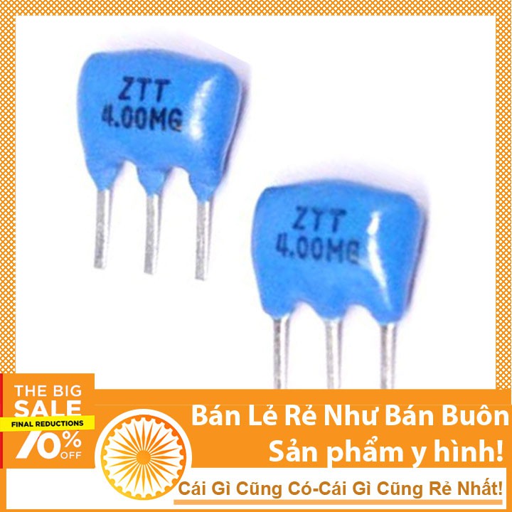 Thạch Anh 3 Chân 4Mhz Chân Cắm Giá Rẻ