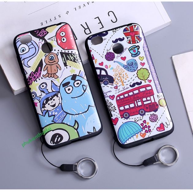 Xiaomi Redmi 4x Ốp lưng dẻo TPU in 3D hình dễ thương cao cấp
