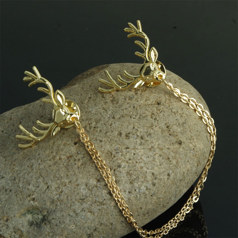 Ghim cài áo hình chú nai phong cách vintage thời trang cho nam và nữ