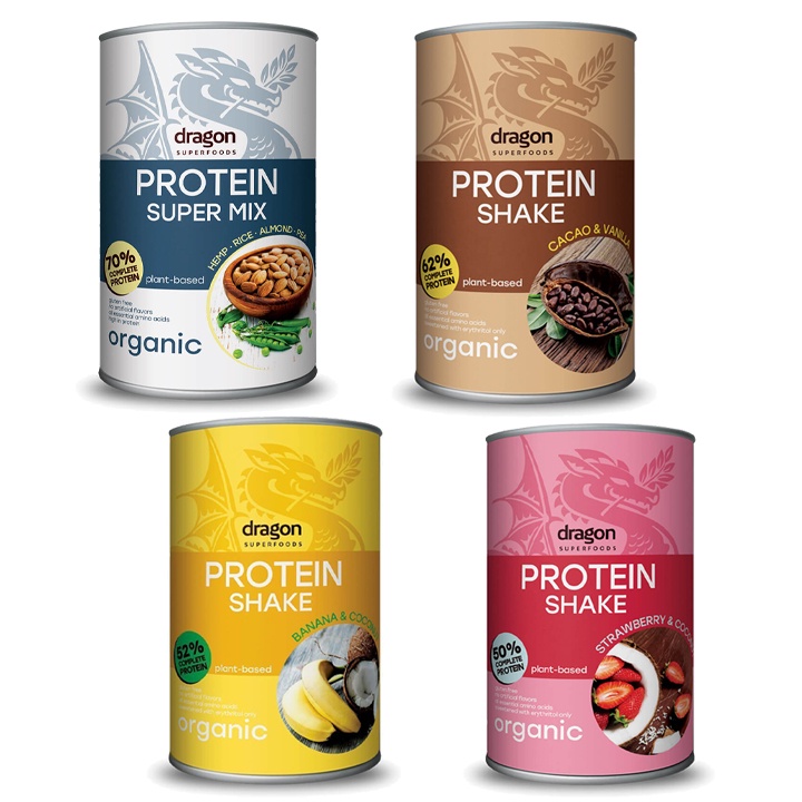 Bột Protein shake hữu cơ Dragon Superfoods đủ vị 450gr/ 500gr
