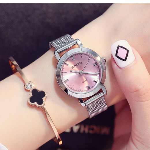 Đồng hồ nữ thời trang GIMTO dây lưới phong cách Hàn Quốc