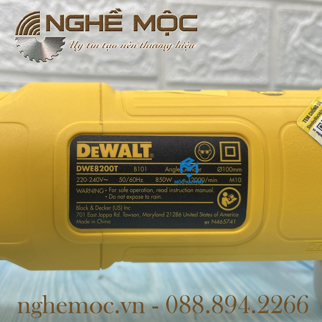 Máy mài Dewalt DWE8200T 850W 100mm chính hãng BH 3 năm
