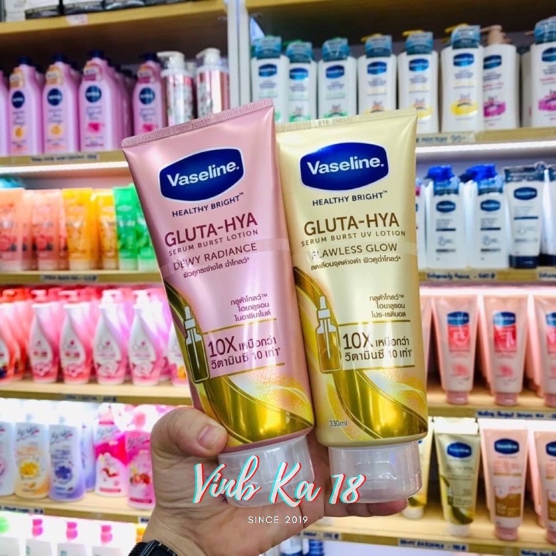 [AUTHENTIC] Vaseline Dưỡng Trắng Da 10X Serum Gluta-Hya 330ml Thái Lan