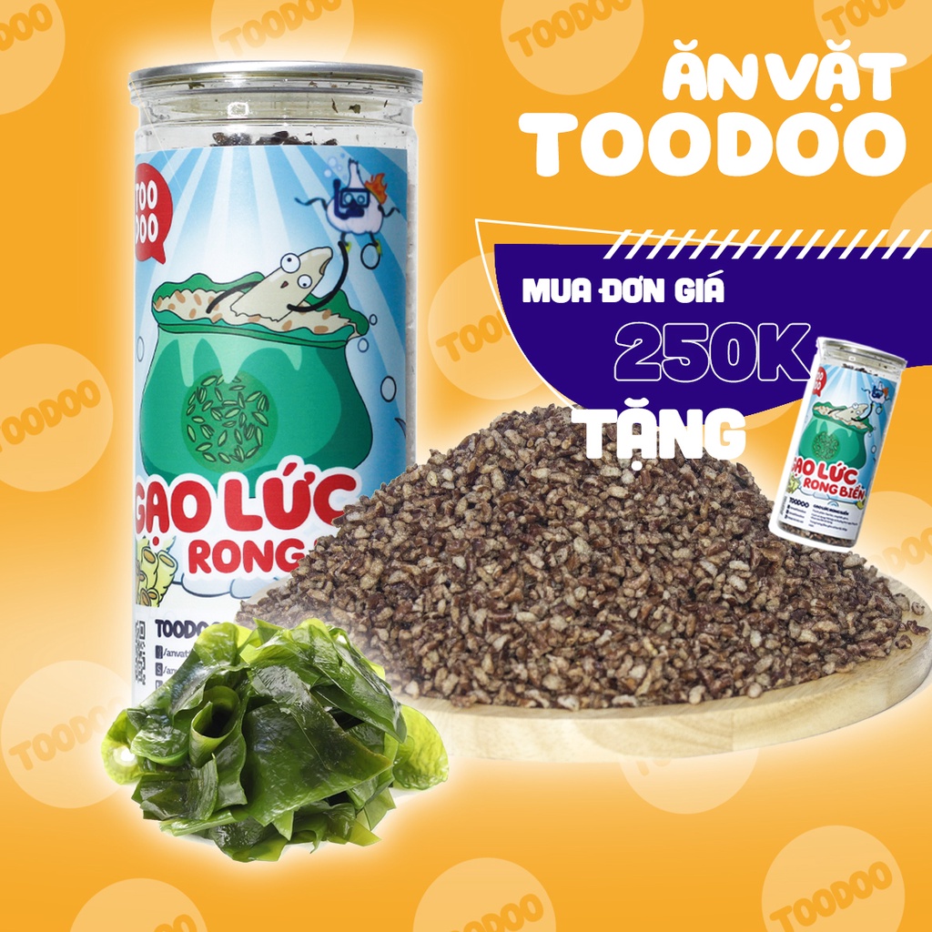 Gạo Lức Sấy Rong Biển 300g Ăn Vặt Toodoo / Giòn Tan Vị Mặn Mặn