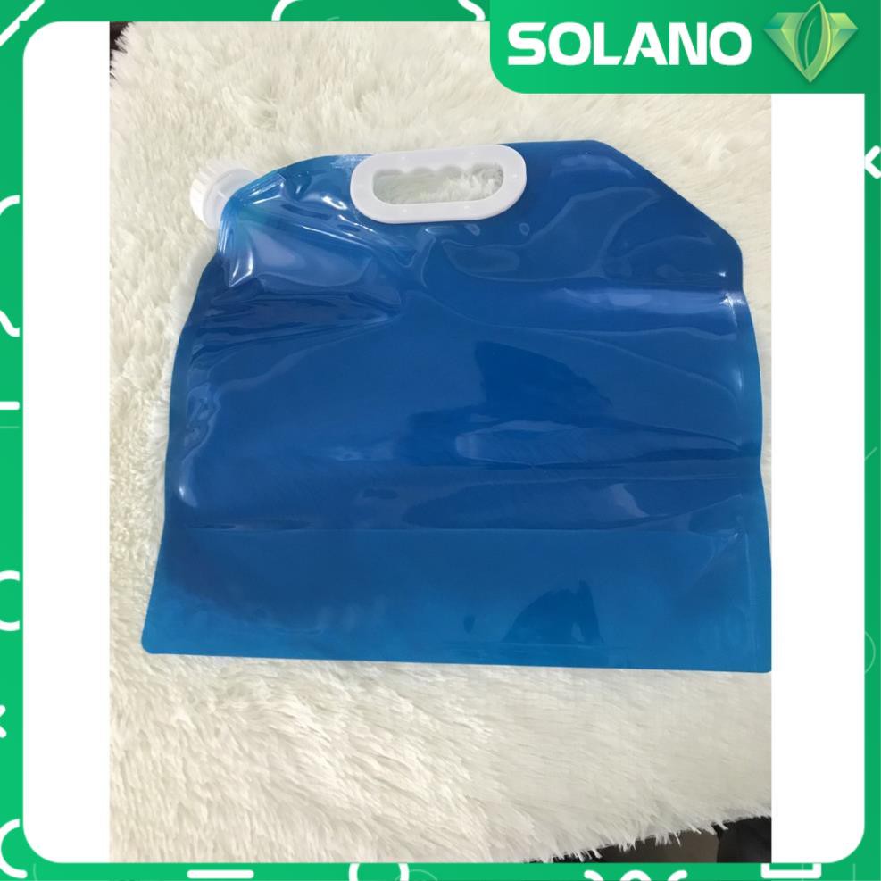 Bình đựng nước 5 lít SOLANO túi đựng nước gấp gọn đi du lịch, dã ngoại tiện dụng HG-001196