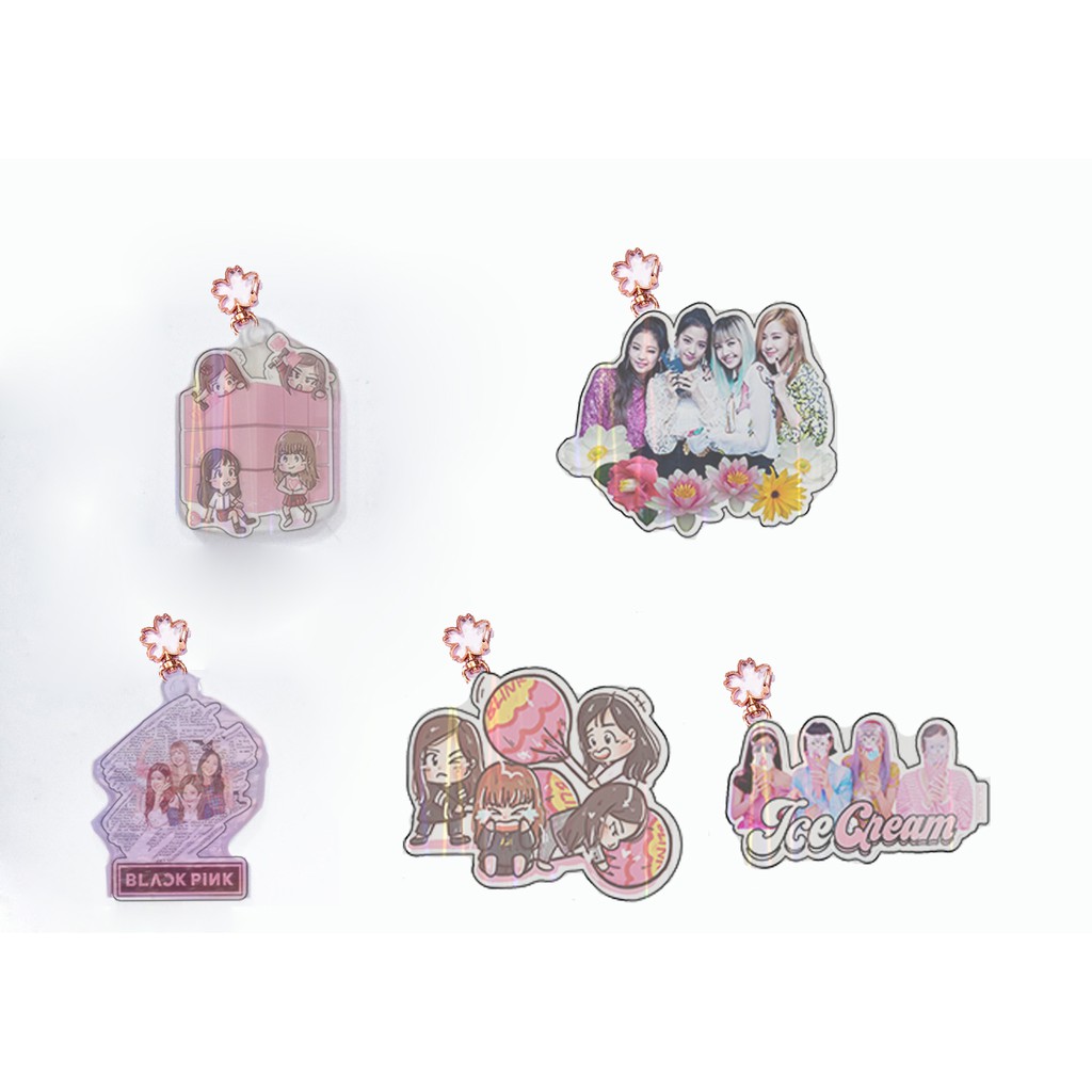 Móc chìa khoá blackpink mica hologram  MKMH1 blink cute dễ thương hoạt hình thần tượng