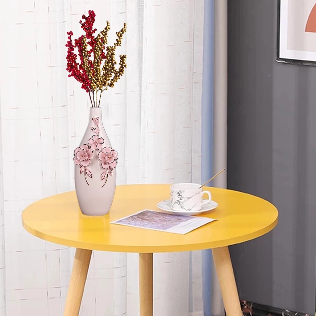 Nhánh cây berry giả màu đỏ vàng trang trí giáng sinh năm mới