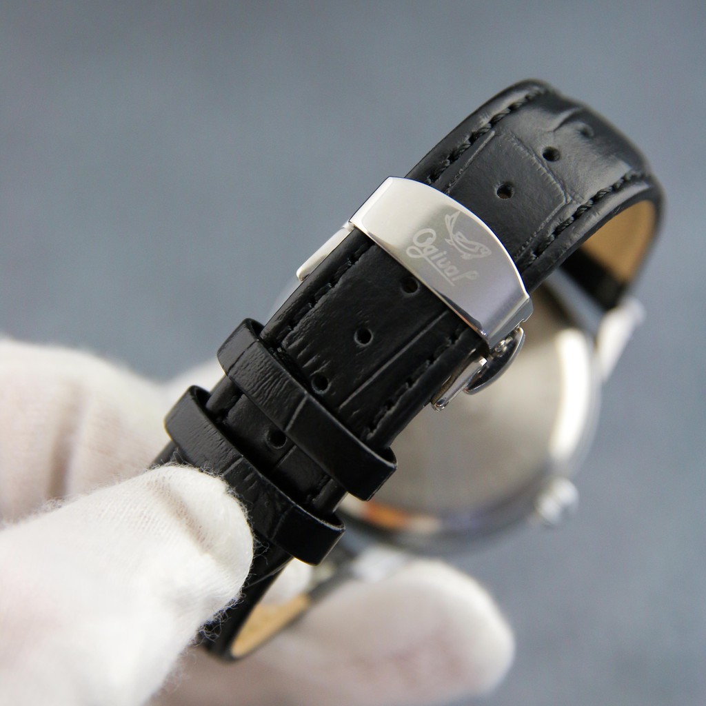 Đồng hồ nam OG1929 dây da đen cao cấp mặt kính chống xước, chống nước sang trọng - Bảo hành 12 tháng | BigBuy360 - bigbuy360.vn