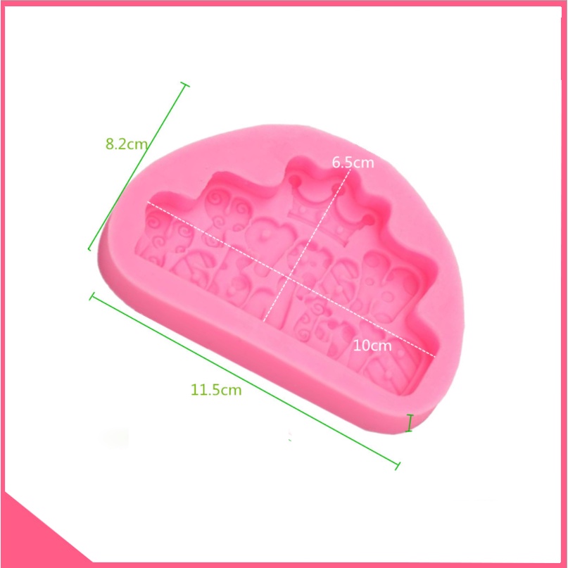 Khuôn silicon 3d làm rau câu chữ happy birthday