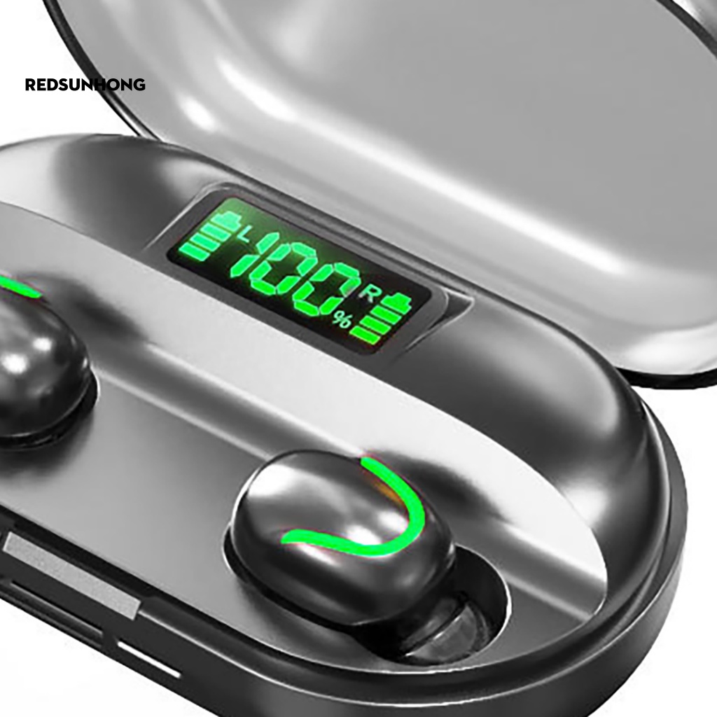 Tai Nghe Nhét Tai Thể Thao Kết Nối Bluetooth 5.0 Không Dây Có Đèn LED Khử Tiếng Ồn Thông Minh