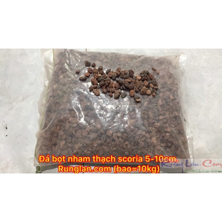 Đá bọt nham thạch scoria loại 5-10mm (bịch=8-10kg).