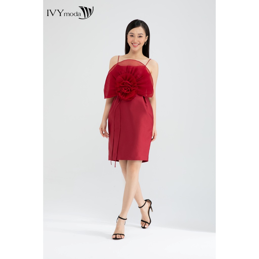 Đầm dạ hội xòe hoa thiết kế IVY moda MS 45S2568