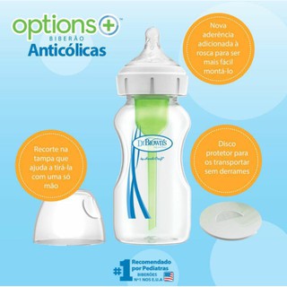 Bình sữa Dr.Brown’ cổ rộng 150ml và 270ml nhựa pp options plus